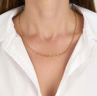 SINGLE STONE MINI LO CHAIN featuring Handcrafted 18K yellow gold oval and round link chain. Chain measures 17". Charms sold separately.