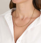 SINGLE STONE MINI LO CHAIN featuring Handcrafted 18K yellow gold oval and round link chain. Chain measures 17". Charms sold separately.