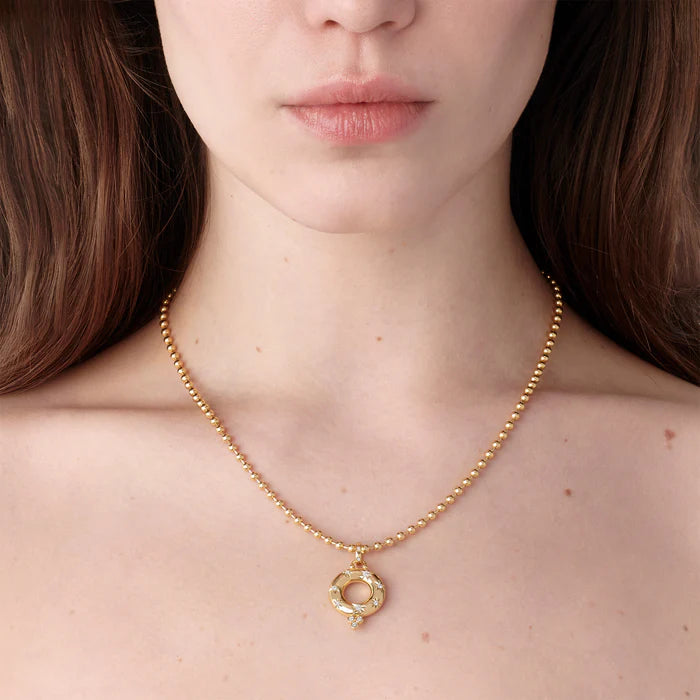 BALL CHAIN - 3mm, 18k yellow gold 
16 inches with 2" extender 
Beaded link chain 
, Necklace, Temple St. Clair