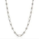 SINGLE STONE LO CHAIN featuring Handcrafted 18K gold long and round link necklace. Available in multiple lengths.