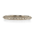 SINGLE STONE LUCY BAND | 2mm three wire handcrafted engraved band. Please inquire for additional customization.
