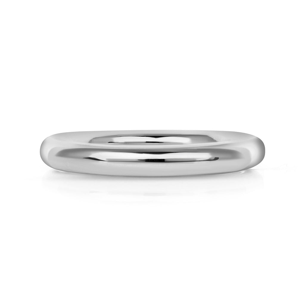 SINGLE STONE MEDIUM LEDA BAND | 3mm high polish handcrafted band.