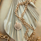 SINGLE STONE MINI CLUB CHAIN featuring Handcrafted 18K yellow gold small club chain. Chain shown measures 27". Price does not include charms.