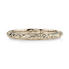 SINGLE STONE NATALIE BAND | 2mm half rounded hand engraved band. Please inquire for additional customization.