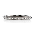 SINGLE STONE LUCY BAND | 2mm three wire handcrafted engraved band. Please inquire for additional customization.