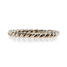 SINGLE STONE SMALL LARA BAND | Handcrafted 18K gold 2mm twisted rope band. Please inquire for additional customization.
