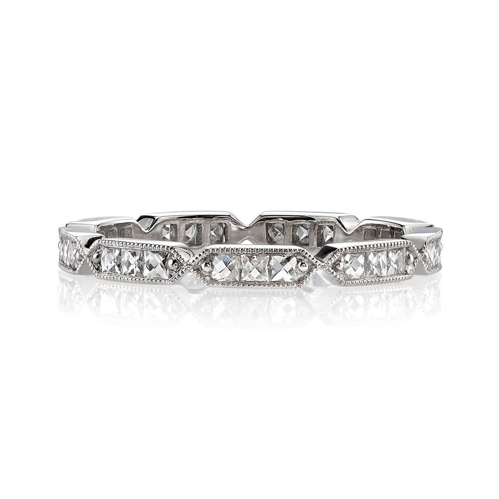 SINGLE STONE OLIVIA BAND | Approximately 0.50ctw G-H/VS French cut diamonds set in a handcrafted sectional eternity band. Approximate band with 2.1mm. Please inquire for additional customization.