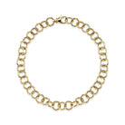 SINGLE STONE CLUB NECKLACE featuring Handcrafted 18K yellow gold link necklace. Charms sold separately. Available in 16" or 17" lengths.
