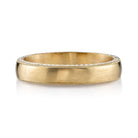 SINGLE STONE JOSEPH ENGRAVED 4MM BAND | 4mm handcrafted satin finished Men's band with engraved sidewalls. Bands available from 4mm to 6mm.