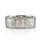 SINGLE STONE CONSTANTINE BAND | 8.5mm handcrafted textured Men's band.