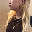 PEARL PETAL EARRINGS, 22k yellow gold 
Pearls 
, EARRINGS, STEPHANIE ALBERTSON