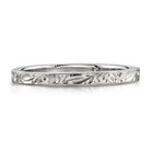 SINGLE STONE LARGE HAZEL BAND | 2mm handcrafted engraved band. Please inquire for additional customization.