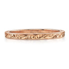 SINGLE STONE LARGE HAZEL BAND | 2mm handcrafted engraved band. Please inquire for additional customization.