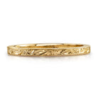 SINGLE STONE LARGE HAZEL BAND | 2mm handcrafted engraved band. Please inquire for additional customization.