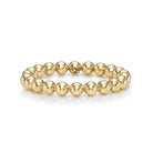 SINGLE STONE SMALL GAIA BAND | 3mm handcrafted high polish 18K yellow gold beaded band.