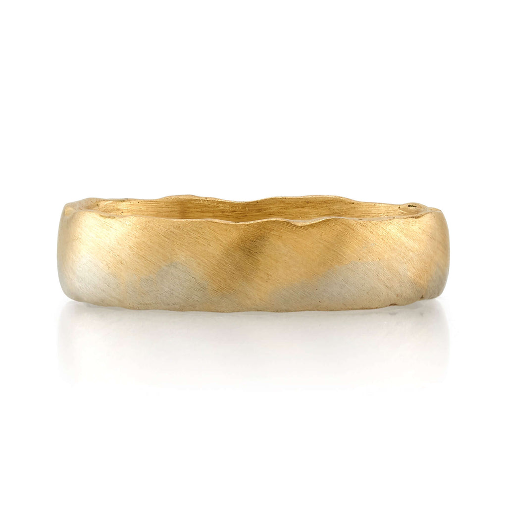 SINGLE STONE MAXWELL DUAL TONE 5.5MM BAND | 5.5mm handcrafted dual tone 18K gold Men's band. Bands available from 4mm to 8mm.