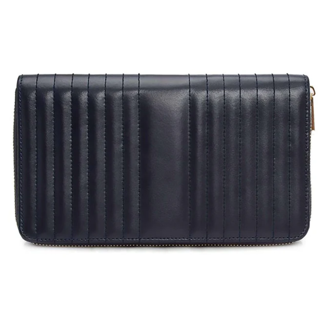 MARIA JEWELRY PORTFOLIO, Material: Leather 
Storage: 1 earring tab, 1 ring tab, 2 zip compartments, 4 snap-on necklace hooks with pocket 
LusterLoc™: Allows the fabric lining the inside of your jewellery cases to absorb the hostile gases known to cause tarnishing. Under typical storage conditions, it can prevent tarnishing for up to 35 years 
8.75" L X 5.25" W X 1.25" H 
, Gifts, WOLF DESIGNS, INC