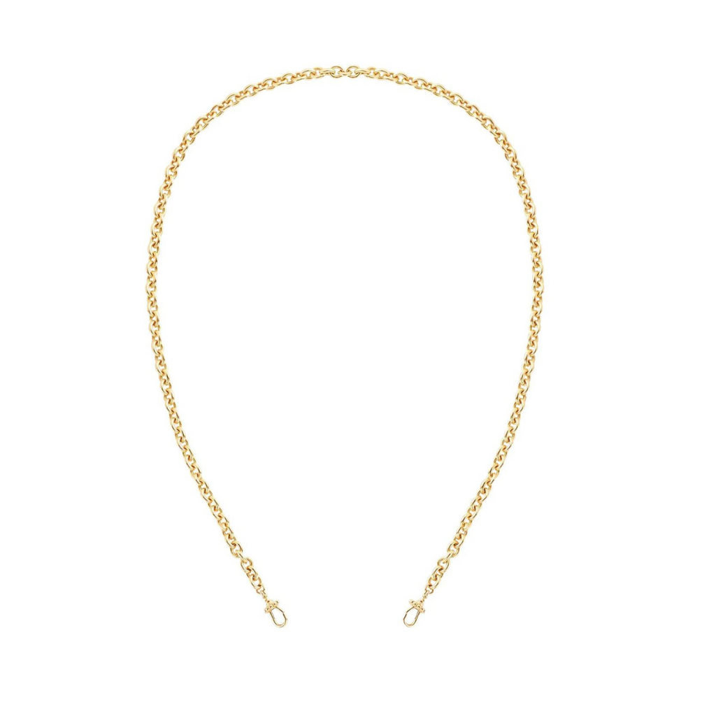 CLASSIC ROSA CHAIN, YELLOW GOLD CHAIN. HANDCUFF FINISH AT BOTH ENDS. 18k gold Length : 21 inches, Necklace, Marie Lichtenberg
