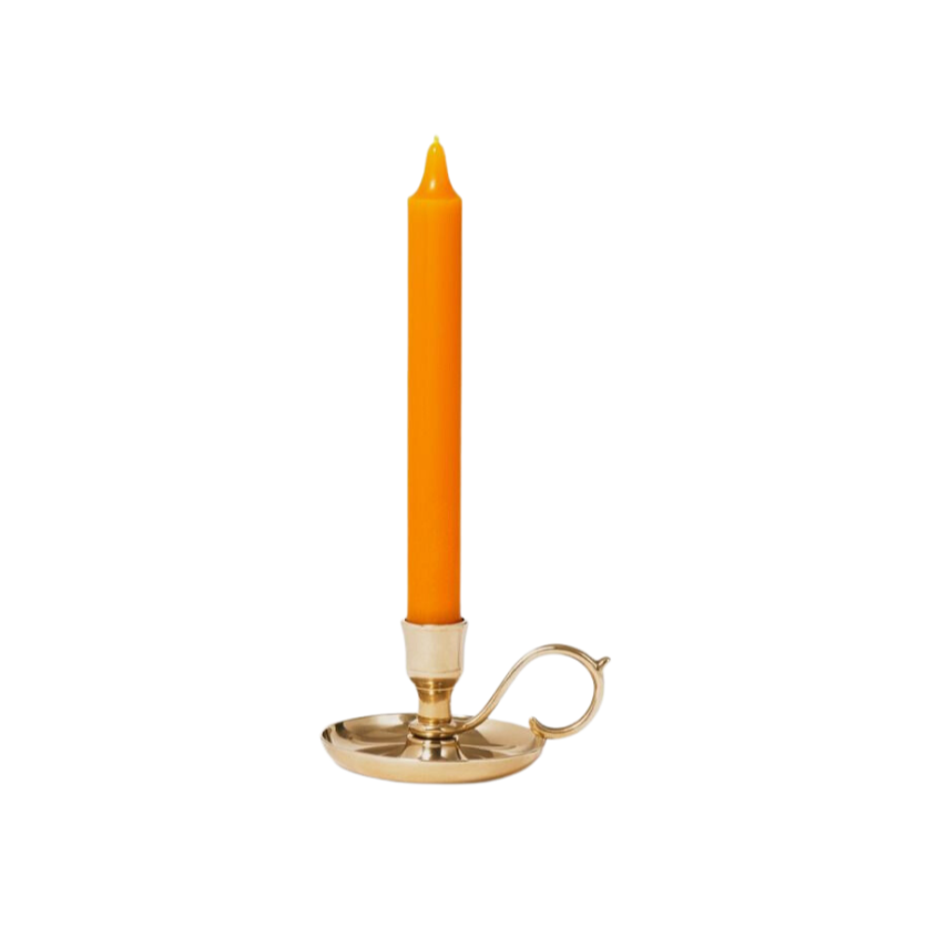 DUTCH CANDLESTICK, Gold plated dutch candlestick  
, Candle, Trudon