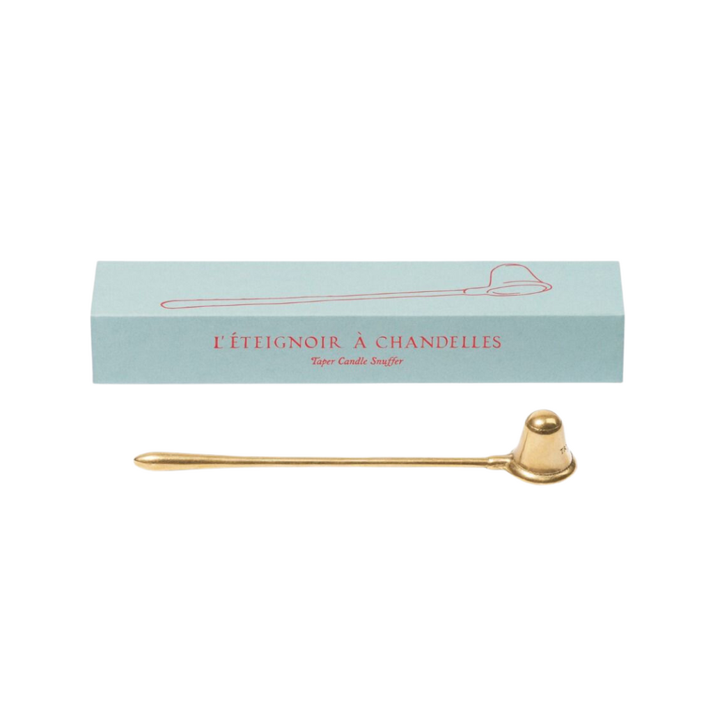 CANDLE SNUFFER, The Trudon taper candle snuffer is a tool of precision: it allows you to extinguish the taper candle without pinching the wick or smothering it. The candle’s flame vanishes, without smoke. This way, the wick can easily be lit up again., Ca