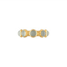 SMALL VIC RING - AQUAMARINE, 18k yellow gold 
5mm cabochon Aquamarine 
Size 6.5 
Made in New York 
, Ring, Jade Ruzzo