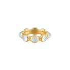 SMALL VIC RING - MOONSTONE, 18k yellow gold 
5mm cabochon Moonstone 
Size 6.5 
Made in New York 
, Ring, Jade Ruzzo