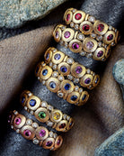FIRE CANDY BAND, 18k yellow gold 
0.50tw fancy colored sapphires, Band, Alex Sepkus