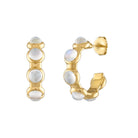 VIC HOOP EARRINGS - MOONSTONE, 18k yellow gold 
Moonstone, Earrings, Jade Ruzzo
