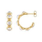 VIC HOOP EARRINGS - MOONSTONE, 18k yellow gold 
Moonstone, Earrings, Jade Ruzzo