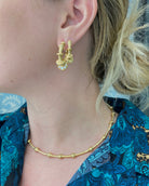 CHRONA HOOPS WITH DIAMONDS, 18k yellow gold  
, EARRINGS, VRAM