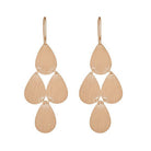 FOUR DROP EARRINGS, 18k gold 
Satin finish 
Made in Los Angeles 
, Earrings, Irene Neuwirth