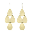 FOUR DROP EARRINGS, 18k gold 
Satin finish 
Made in Los Angeles 
, Earrings, Irene Neuwirth