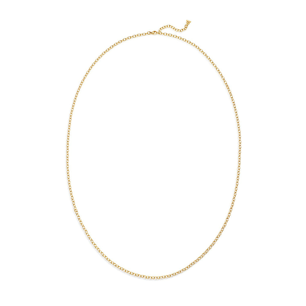 EXTRA SMALL FINE OVAL LINK CHAIN, 18k yellow gold Smooth oval link chain, Necklace, Temple St. Clair