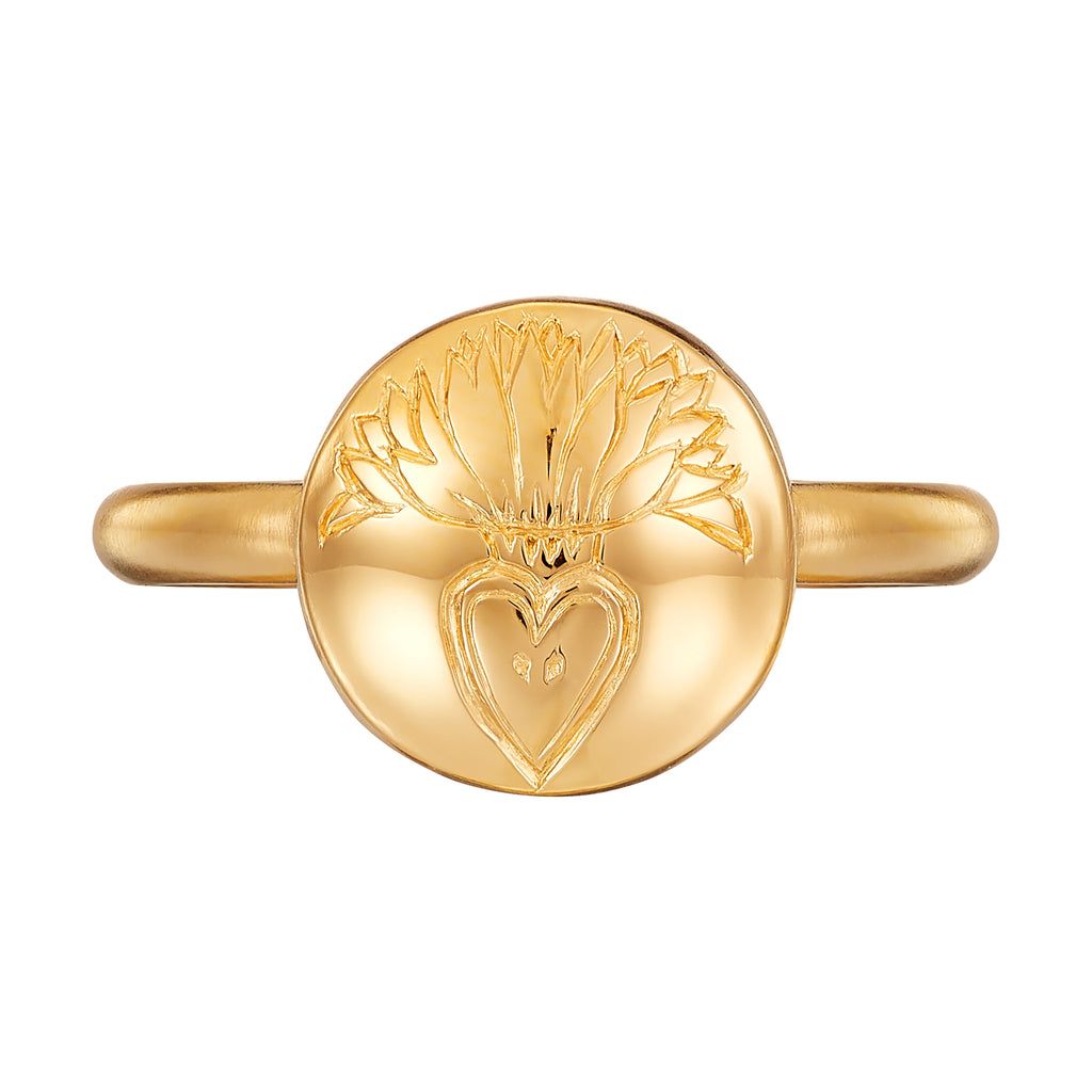 GODDESS VENUS SINGLE SYMBOL RING, 18k yellow gold Size 6.5 Made in London, RINGS, Alice Cicolini