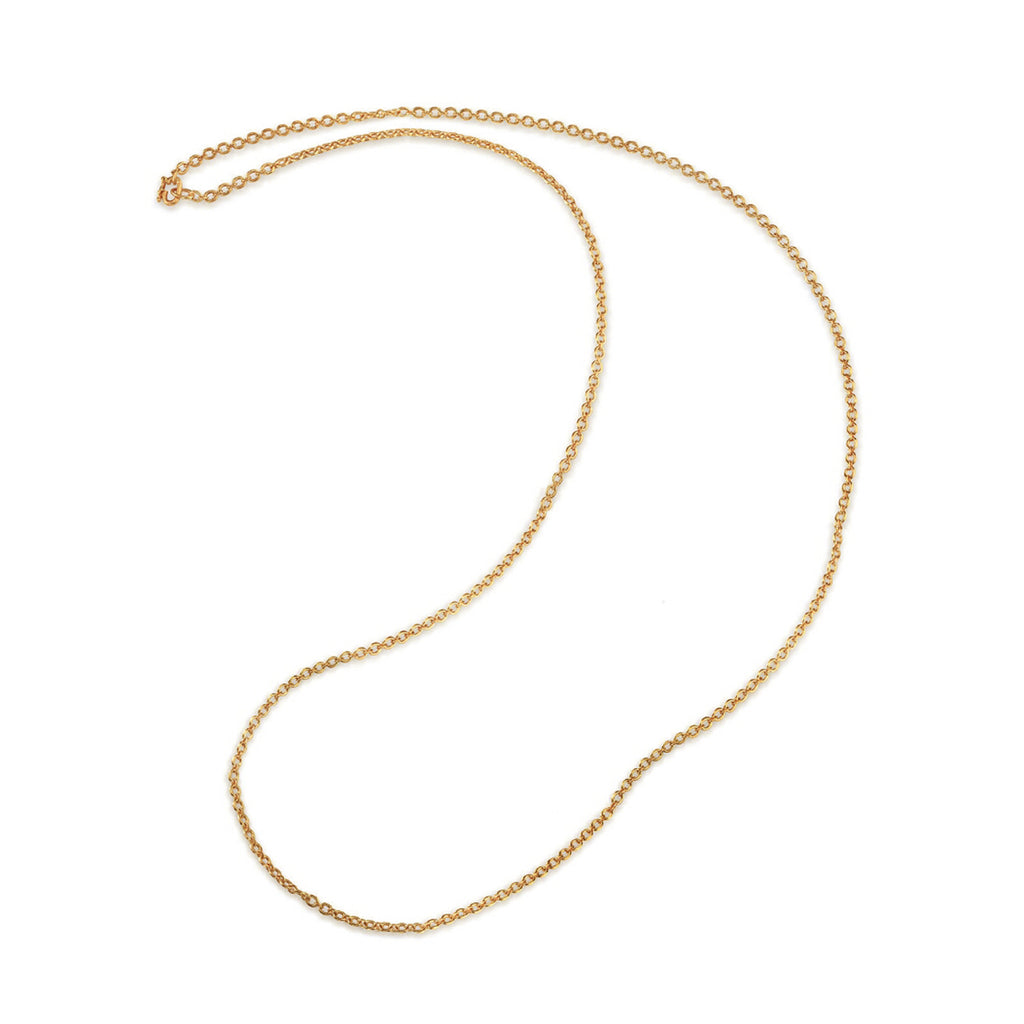 TINY OVAL LINK CHAIN, 18k gold 
18 inches in length 
Made in Los Angeles 
, Necklace, Irene Neuwirth