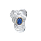 QUARTZ TURBO SHELL WITH KYANITE, 18k rose gold 
Carved quartz turbo shell, Pendant, DEZSO