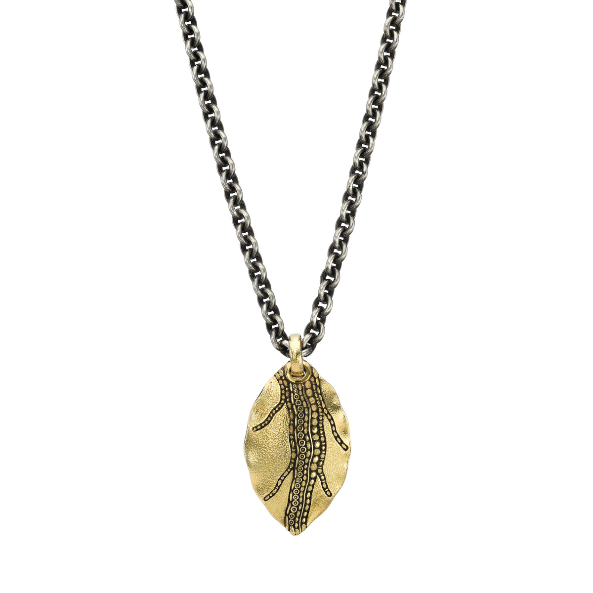MOONSTONE ORDO PENDANT, 22k yellow gold 
Cabochon moonstone 
Made in New York 
, Charms & CHARMS, PROUNIS