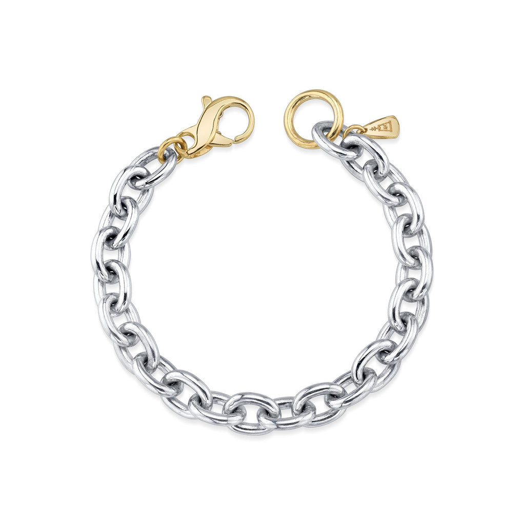 LAURA, Fine silver and 18k yellow gold 
Made in Los Angeles 
, BRACELETS, ANABEL HIGGINS JEWELRY