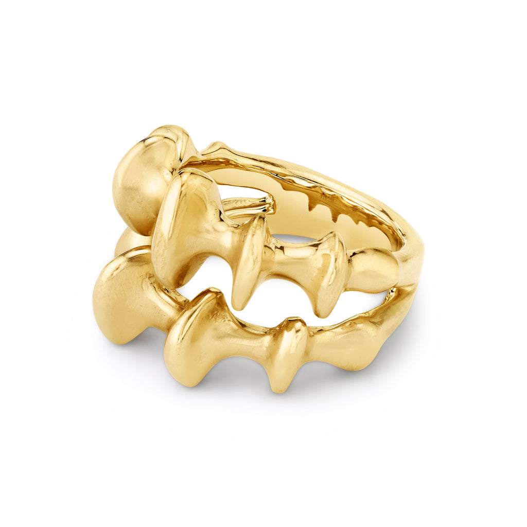 CHRONA DEMI RING, 18k yellow gold  
Size 6.5 
Made in Los Angeles  
, Ring, VRAM