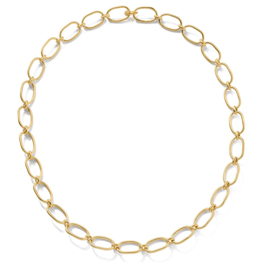 Ti Sento 18kt gold plated large link necklace - Matthew's Jewelers %