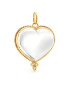 ROCK CRYSTAL HEART PENDANT, 18k yellow gold 
Rock crystal quartz 
Diamond granulation 
, Pendant, Temple St. Clair