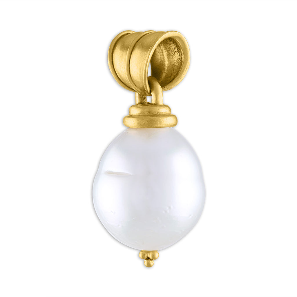SOUTH SEA PEARL PENDANT, 22k yellow gold Baroque South Sea Pearl Made in New York, Charms & Pendants, Prounis Jewelry