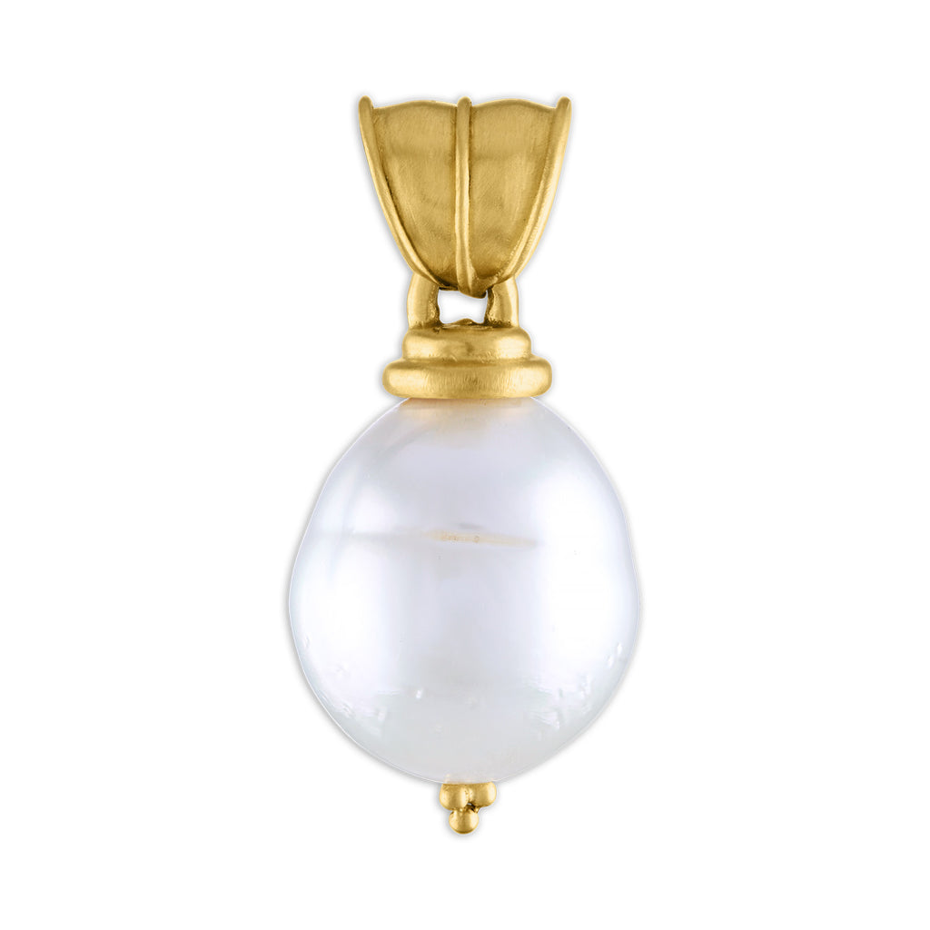 SOUTH SEA PEARL PENDANT, 22k yellow gold 
Baroque South Sea Pearl 
Made in New York 
, Charms & CHARMS, PROUNIS