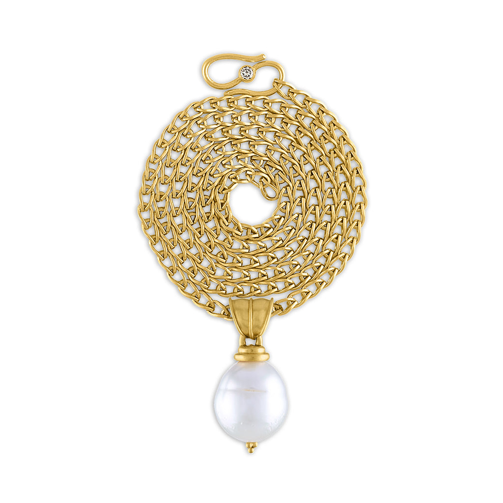 SOUTH SEA PEARL PENDANT, 22k yellow gold 
Baroque South Sea Pearl 
Made in New York 
, Charms & CHARMS, PROUNIS