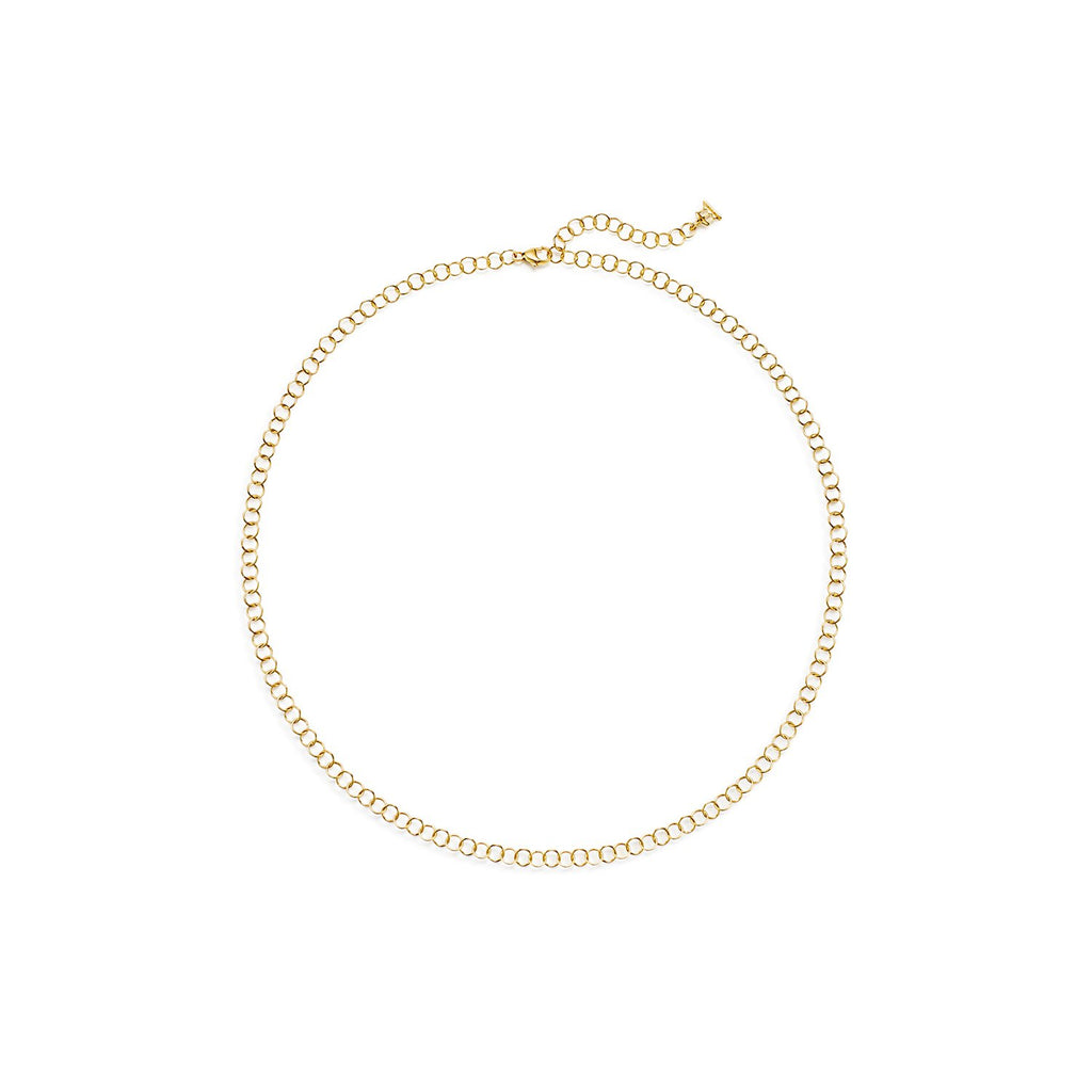 EXTRA SMALL FINE ROUND LINK CHAIN, 18k yellow gold 
Smooth round link chain  
, Necklace, Temple St. Clair
