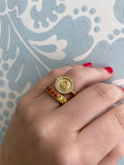 ANGEL RING WITH PAVE, 18k yellow gold 
0.21tw diamond pave, Ring, Temple St. Clair