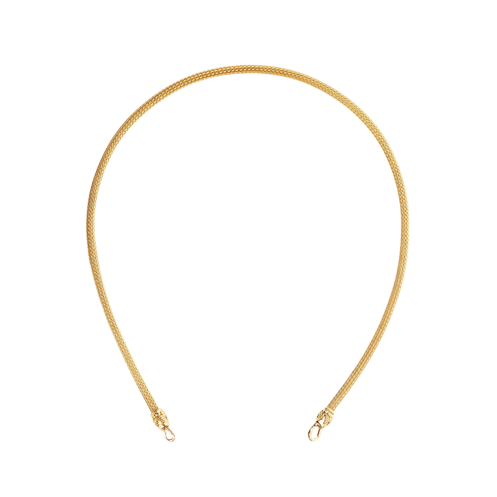 INDIAN CHAIN - 35CM, YELLOW GOLD CHAIN. HANDCUFF FINISH AT BOTH ENDS. 14k gold Length : 14in Weight : 11grs, Necklace, Marie Lichtenberg