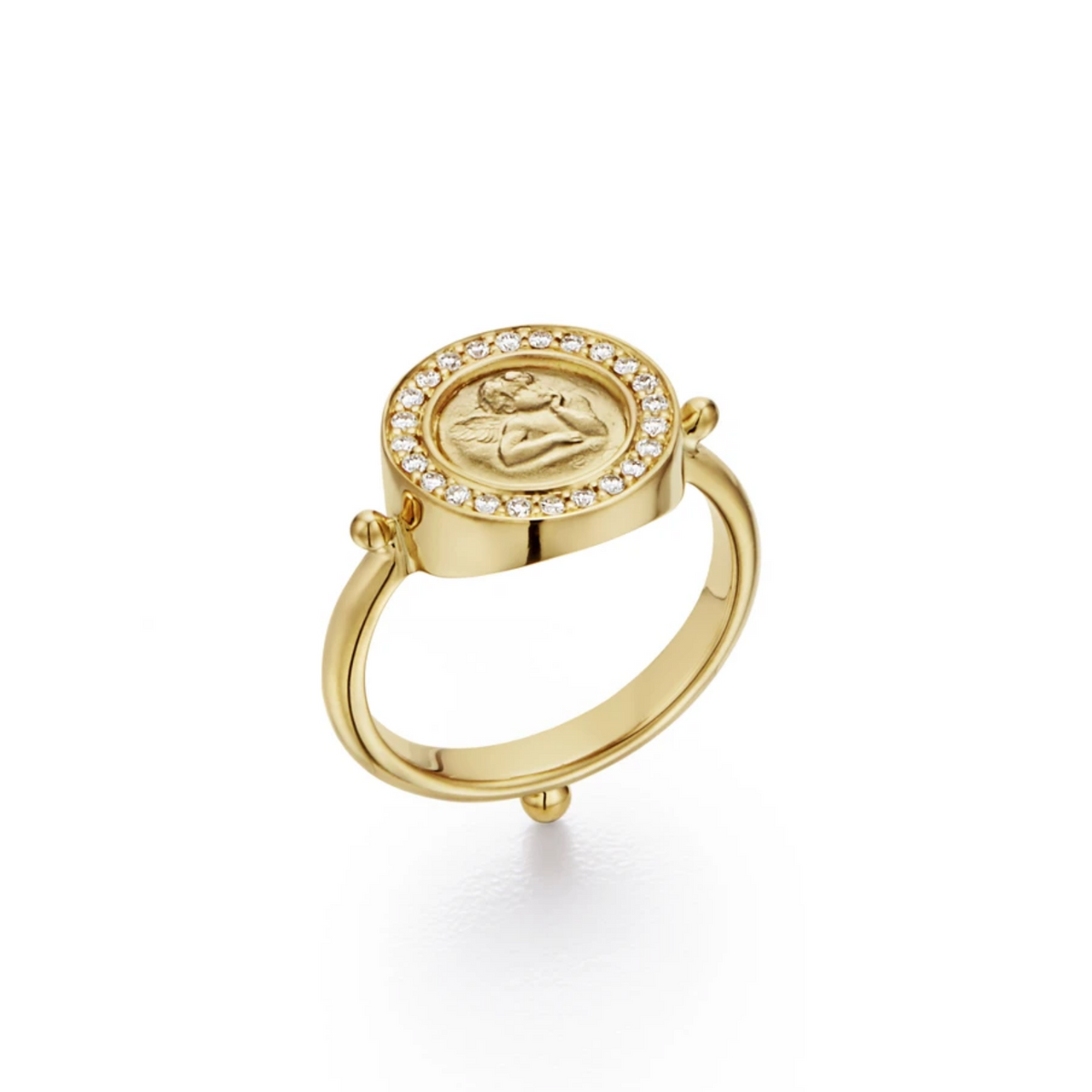 ANGEL RING WITH PAVE, 18k yellow gold 
0.21tw diamond pave, Ring, Temple St. Clair