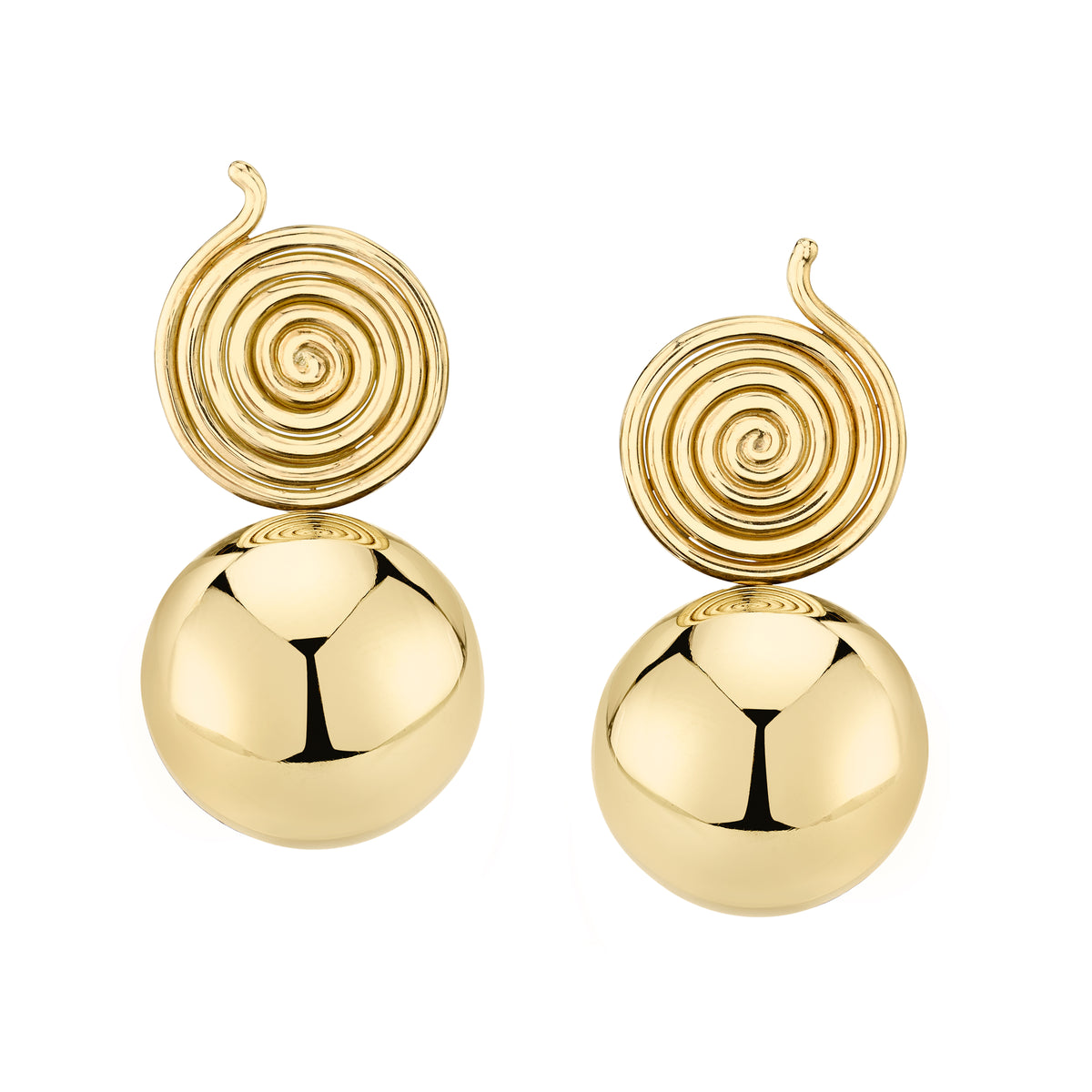 EON EARRINGS, 18k yellow gold  
Made in Los Angeles  
, EARRINGS, VRAM