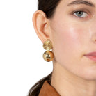 EON EARRINGS, 18k yellow gold  
Made in Los Angeles  
, EARRINGS, VRAM